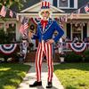 Набор patrioticских аксессуаров для костюма Костюм ко Дню Независимости 4 июля Набор костюма Дяди Галстук-бабочка Цилиндр Куртки