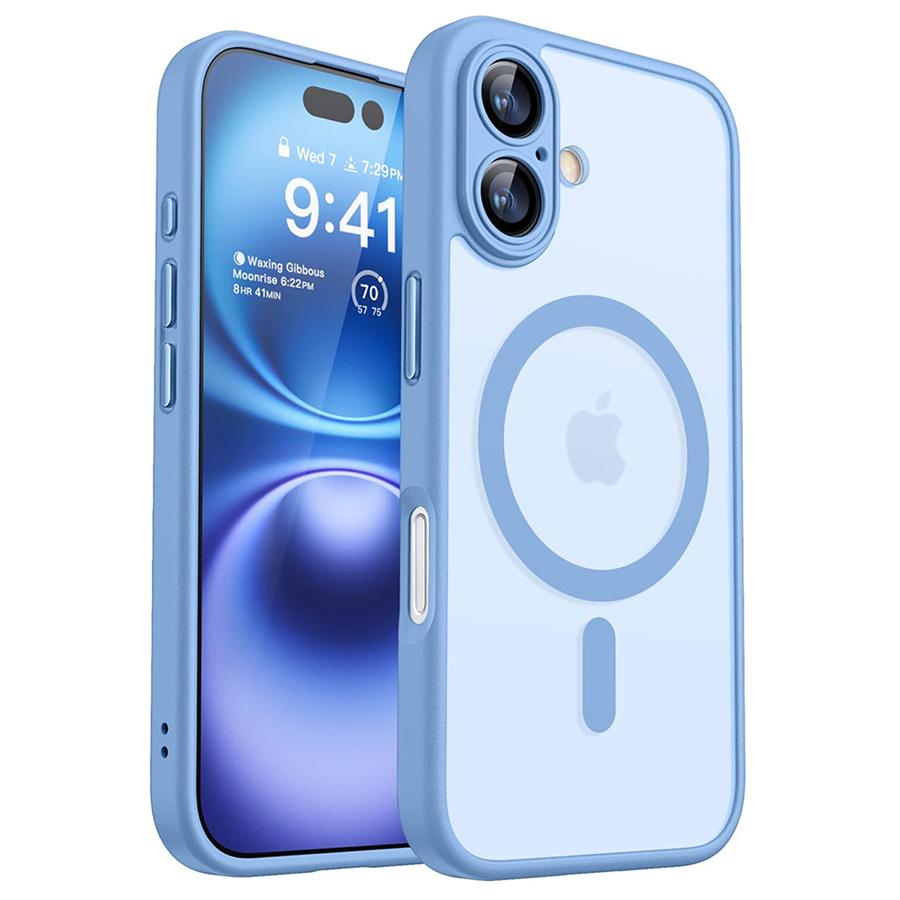 Luxury Frosted Shockproof Armor Phone Case For iPhone 17 16 15 14 13 12 11 Pro Max For Magsafe Matte Transparent Magnetic Cover