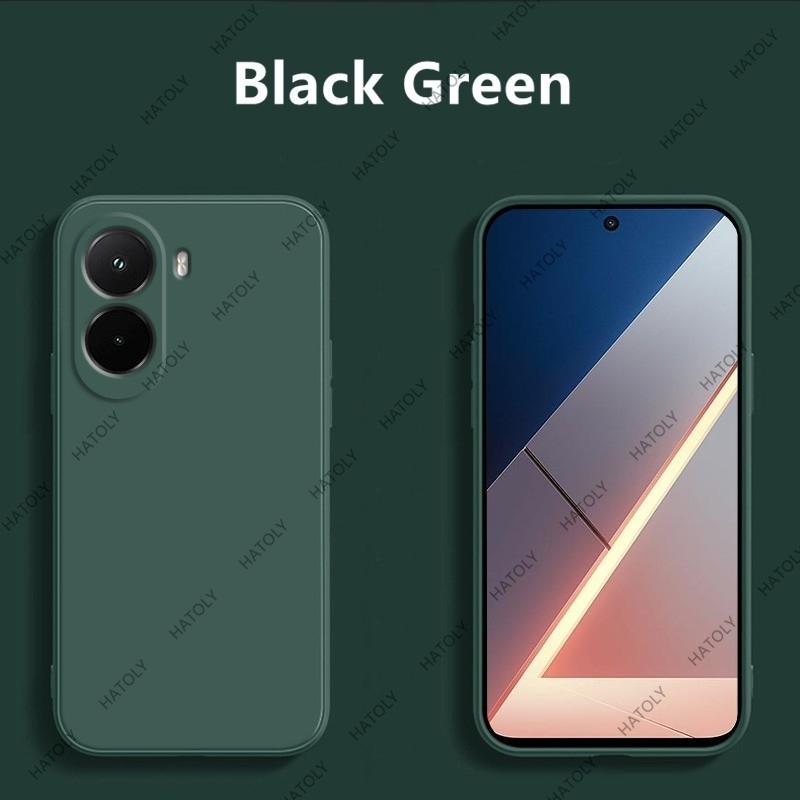 Для Poco M7 Plus 5G Чехол Жидкий Силикон Для Poco M7 4G M7 Plus 5G Чехол ТПУ Ударопрочный Однотонный Чехол для Телефона для Poco M7 Plus 5G