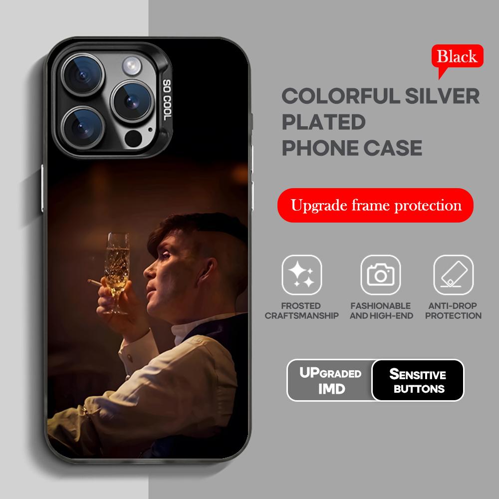 Чехол для телефона Peaky B-Blinders Томми Крутой черный IMD Цветной Серебристый Подходящий мягкий чехол для iPhone 16 15 14 13 12 11 XS Pro Max