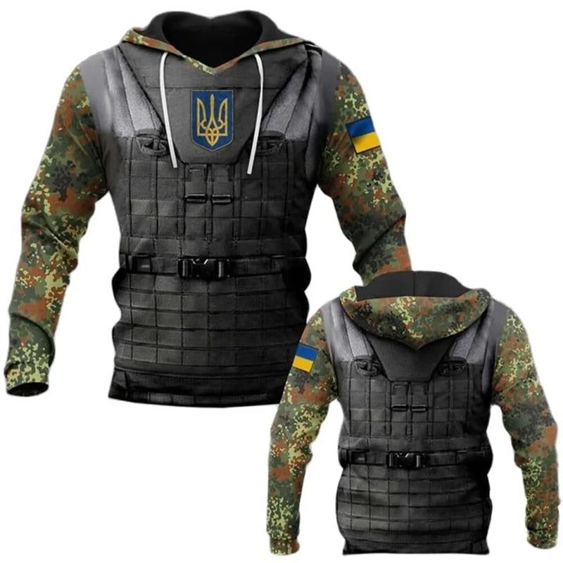 Мужская толстовка с капюшоном 3D-принт Fore Camouflage Hoodis для мужчин Повседневная солдатская форма Оверсайз Толстовки Повседневные уличные свитера Топы