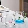 Милая стеклянная кружка с 3D-мультяшным животным ручной работы – для молока, воды и завтрака