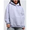 Womens Casual Hooded Sweatshirt Solid Color Loose Fit Long Sleeve Fall Winter Fashion Top