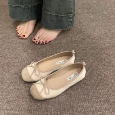 Нежные вечерние туфли на плоской подошве, французские маленькие красные туфли, женские туфли 2025 года, весенне-осенние балетки серебристого цвета с мягкой подошвой