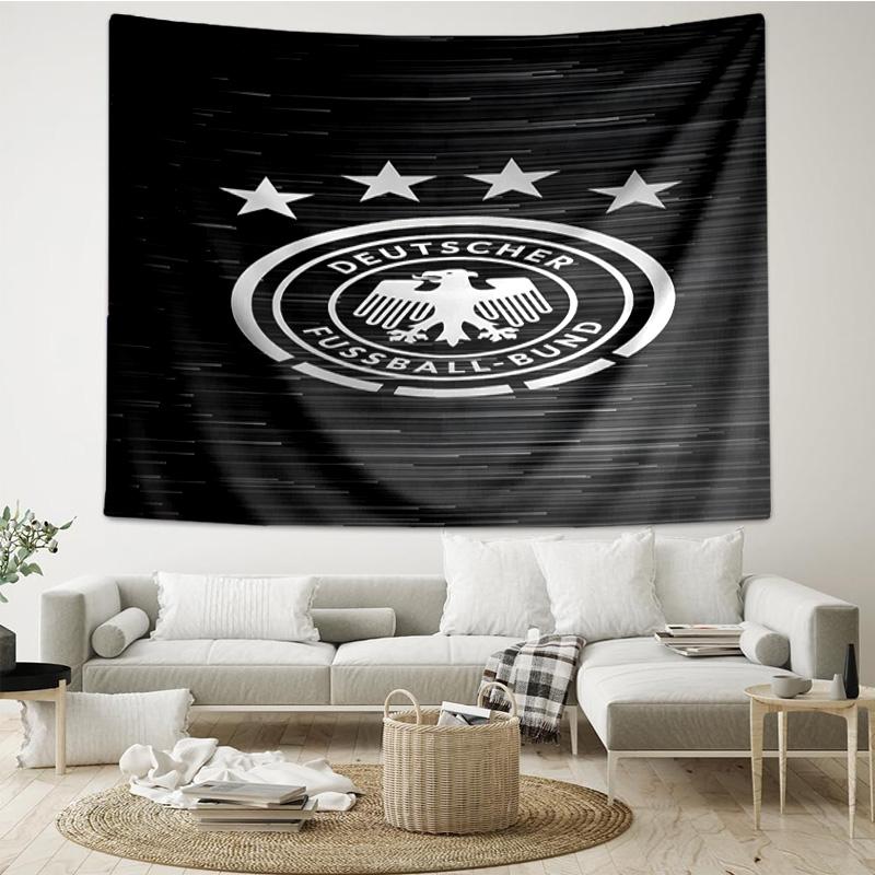 1PC German Football Emblem Printed Tapestry Room Decoration Wall Hanging for Living Room Bedroom, dormitory, Birthday and Christmas gifts