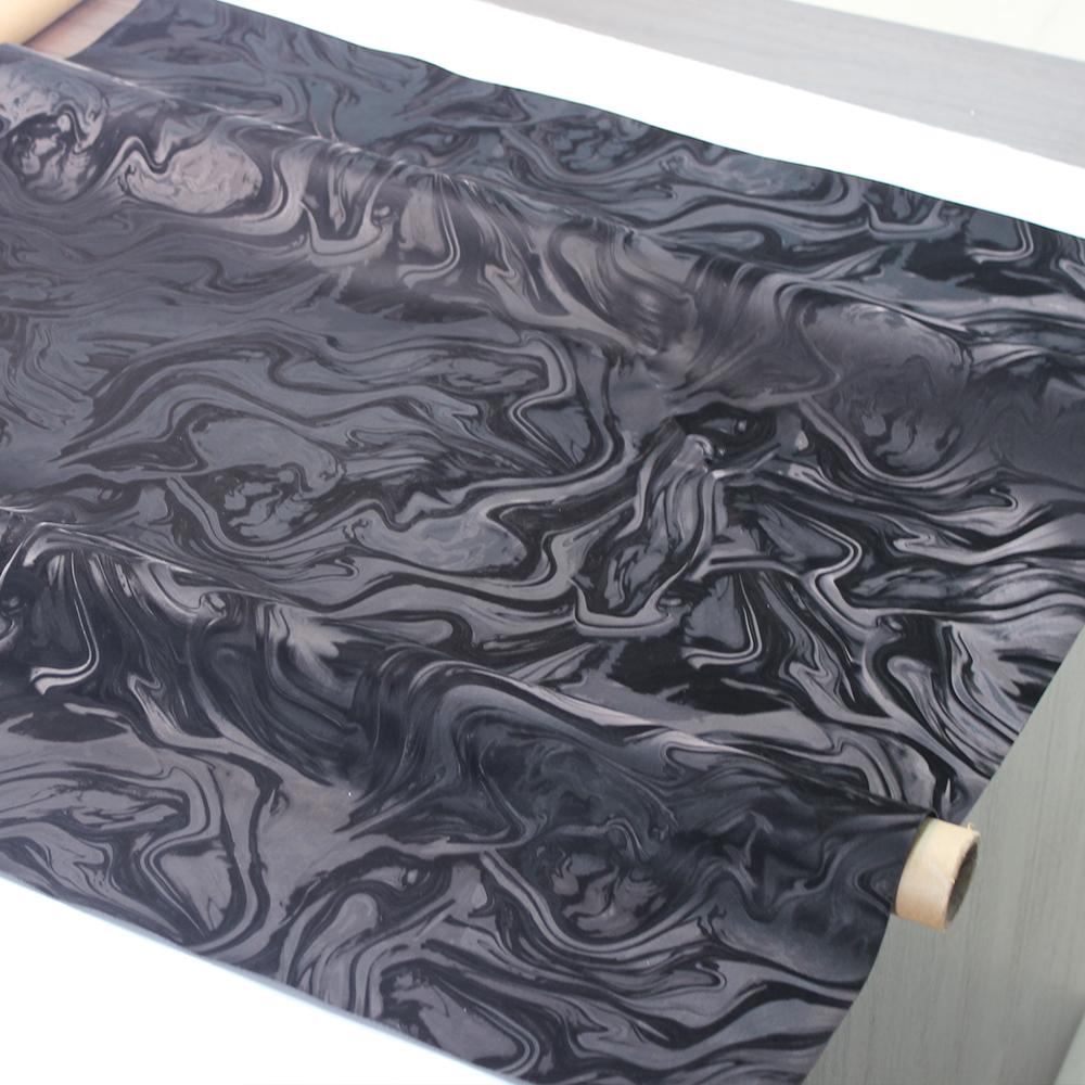 0.8mm Soft Waterproof PU Leather with Alps Marble Pattern for Motorcycle Seat Cover Bike Saddle