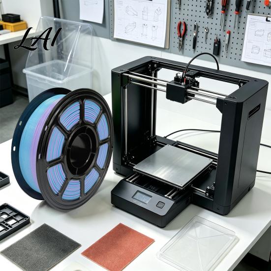 Low Shrinkage Filament Rainbow Gradient PLA 1.75mm 1KG Spool for FDM 3D Printers Warpage Printinng Roll