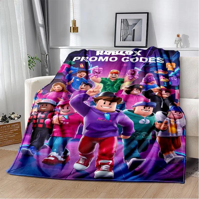 2025 New Style R-Robloxs Cartoon Game Soft Blankets,Keep Warm Throw Blanket Comfortable Blanket for Beds Sofa Home Bedroom