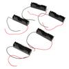 5pcs Plastic Battery Holder Storage Box Case for 1x 18650 Battery With Wire Leads