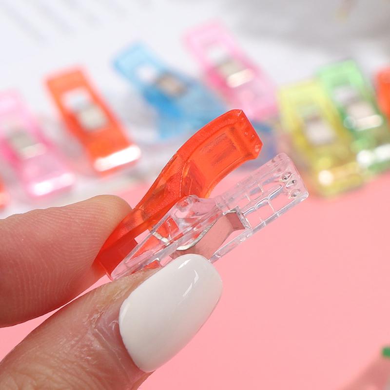 20Pcs Mixed Color Plastic Edging Clip Plastic Small Clip Sewing Positioning Clip