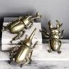 3 Доступных Стиля Миниатюрная Фигурка Жука Маленькое Украшение для Стола Винтажная Медная Насекомое Чайный Питомец Орнамент Домашний Декор Аксессуар