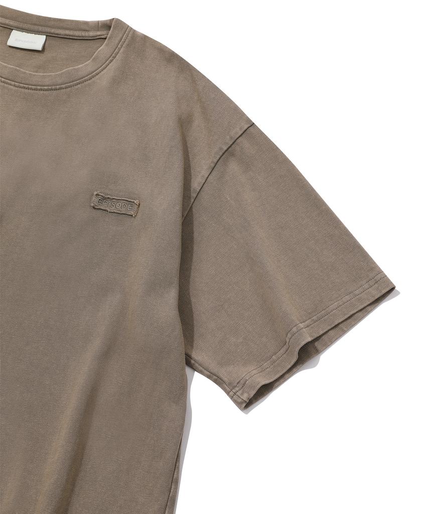 EPISODE UNTITLED Point Snap Washing T-Shirt_Brown