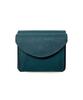 Minerva Box Leather Mini Wallet Compact Wallet Blue [SOT] So-w-0181