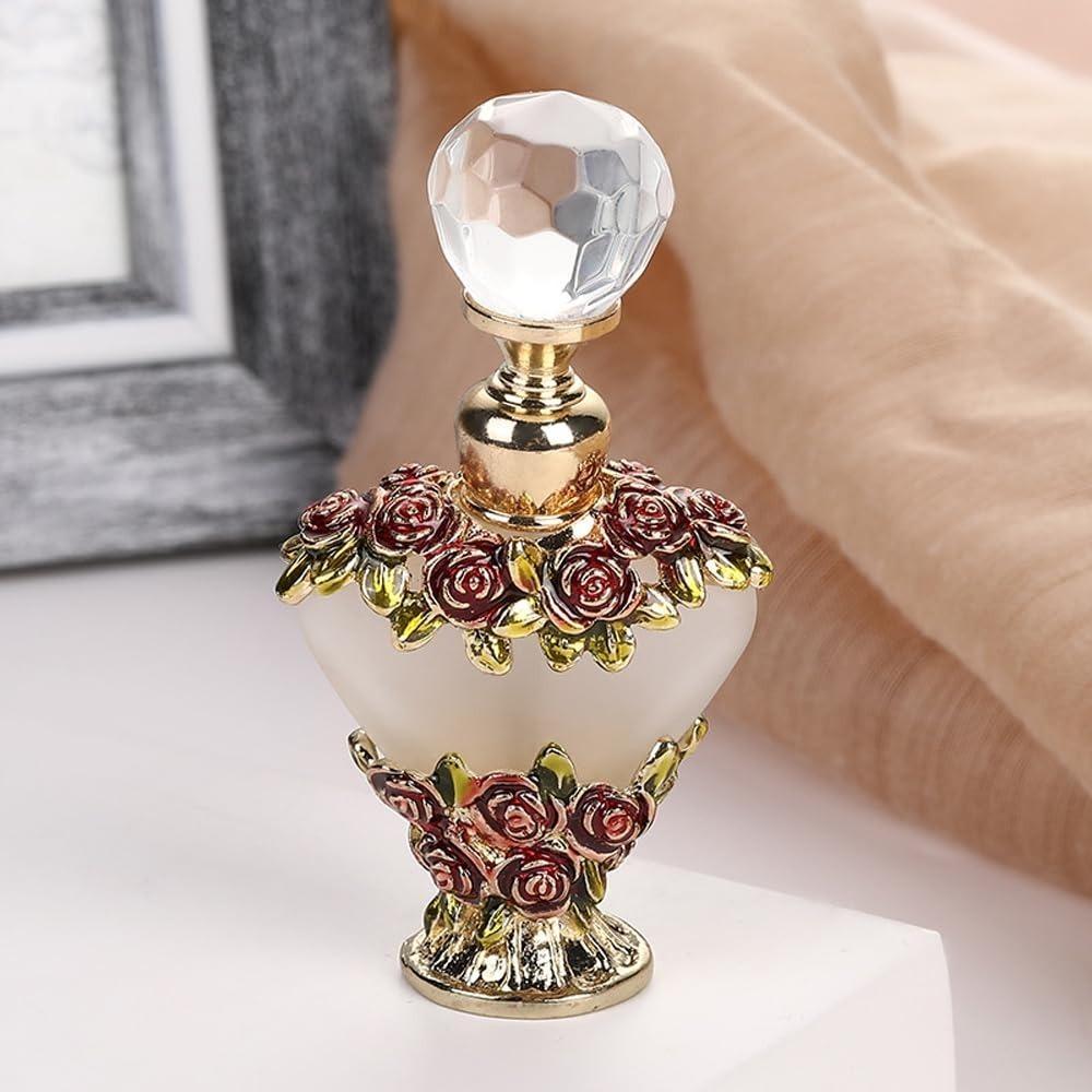 Metal Base Essential Oil Bottle 5/10ML Perfume Bottles Exquisite Glass Bottle Creative Gift