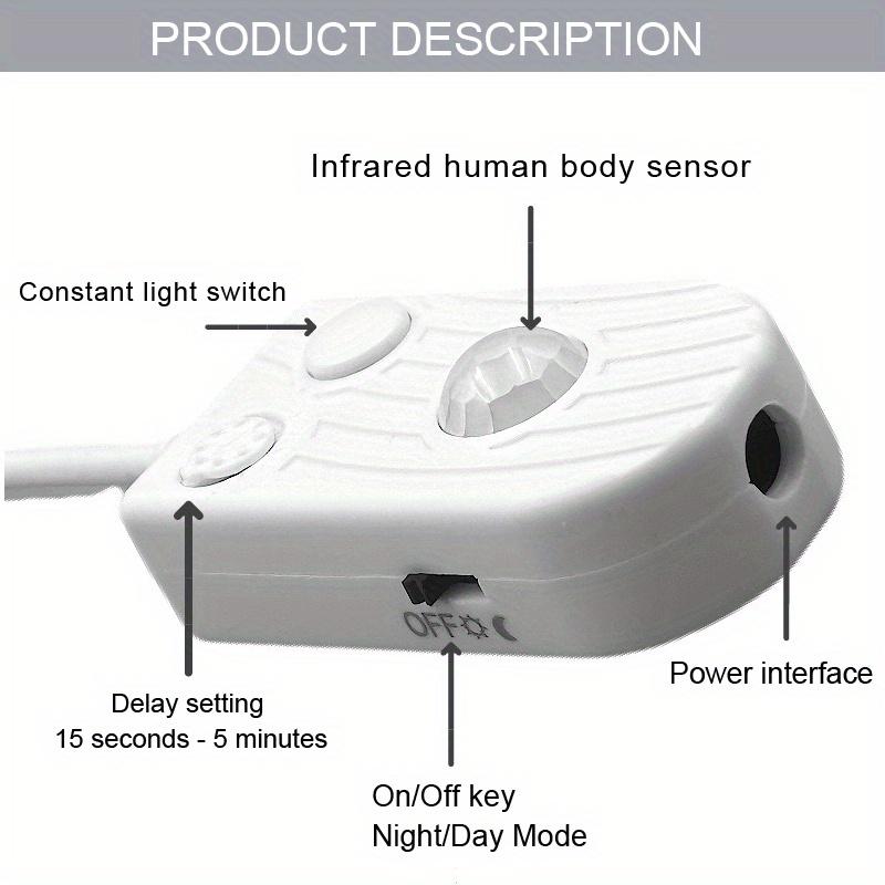 Linear COB LED Strip Lights PIR Motion Sensor USB Flexible 5V Auto ON/OFF Tape Ribbon Diode Lighting for TV Backlight Room Decor