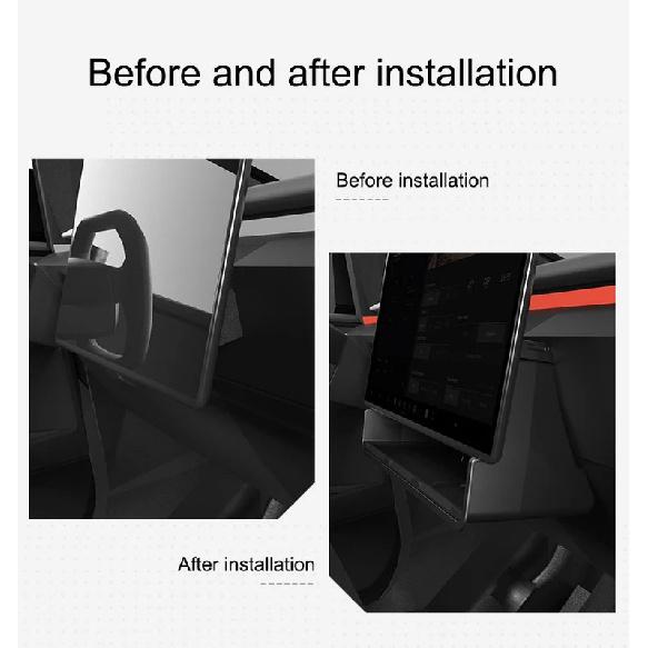 For Tesla Cybertruck 2025 Storage Box Storage Organizer Case Tray Under The Central Control Screen Behind The Screen Storage Box