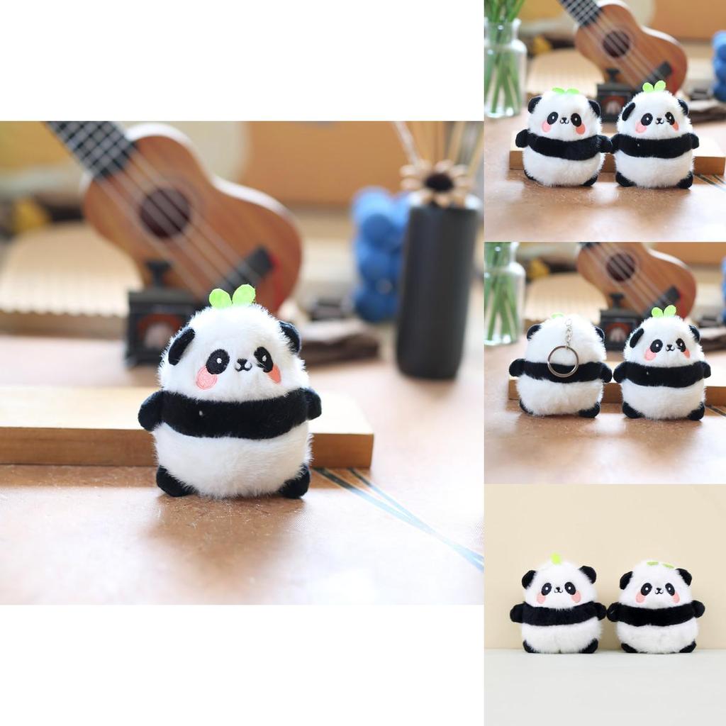 Panda Plush Keychain Short Plush Bag Accessory Cross-border Gift**