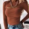 Streetwear Sexy Hollow Out Long Sleeve T-shirt Women Tops Fashion Plus Size Solid Casual T Shirt Woman Elegant Round Neck Tshirts Female Clothes 24960