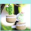 Cute Cactus Potted Plant With Lace Decoration Succulent Plush Toy Pendant For Office Desk And Gift Ideas