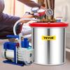Vacuum Chamber with Pump Vacuum Chamber Kit 5 Gal 5CFM 1/3HP Single Stage