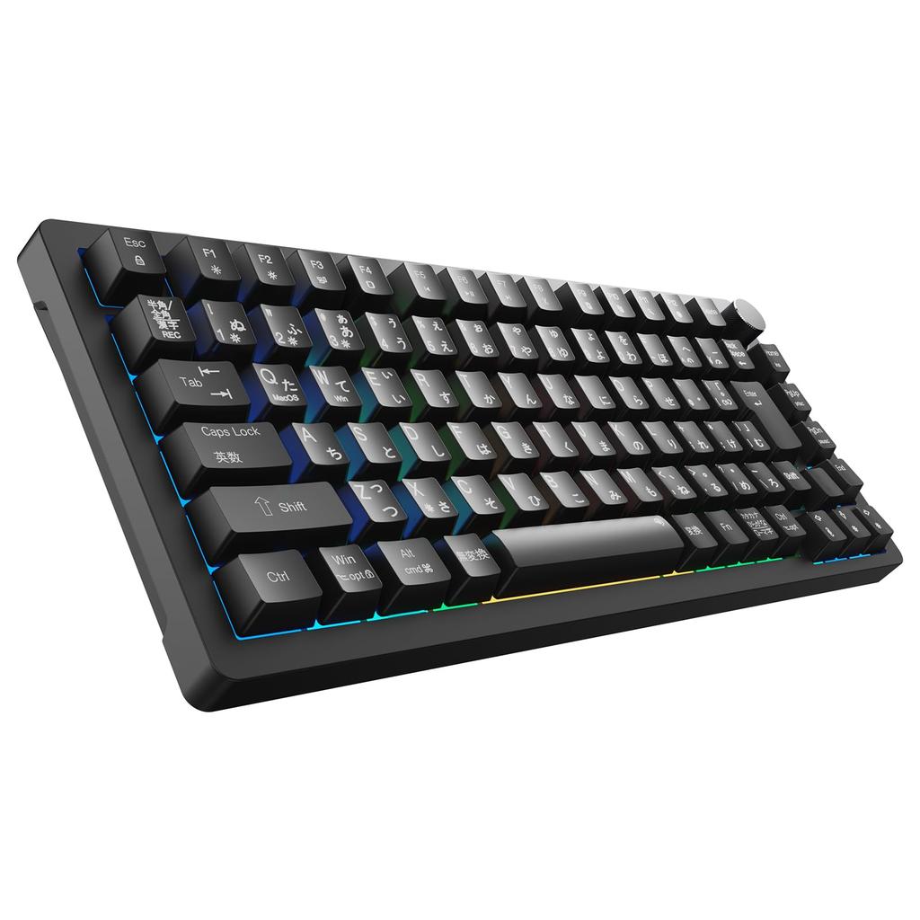 2025 Gaming Keyboard with Integrated Japanese JIS Layout and Kana Compact Mechanical Gasket 40g Actuation PBT Customizable RGB LED 16 Million Wired