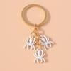 New Enamel Spider Keychain Animal Keyring Pendants for Car Key Holder Women Girl Handbag Decor DIY Jewelry Gift