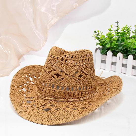 Соломенная шляпа с защитой UPF 50+ Дышащее плетение из соломы Защита от солнца