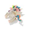 Модная брошь в виде пони, лошадь, инкрустированная алмазной живописью, маслом, животное, единорог, булавка, изысканная одежда, аксессуары, место