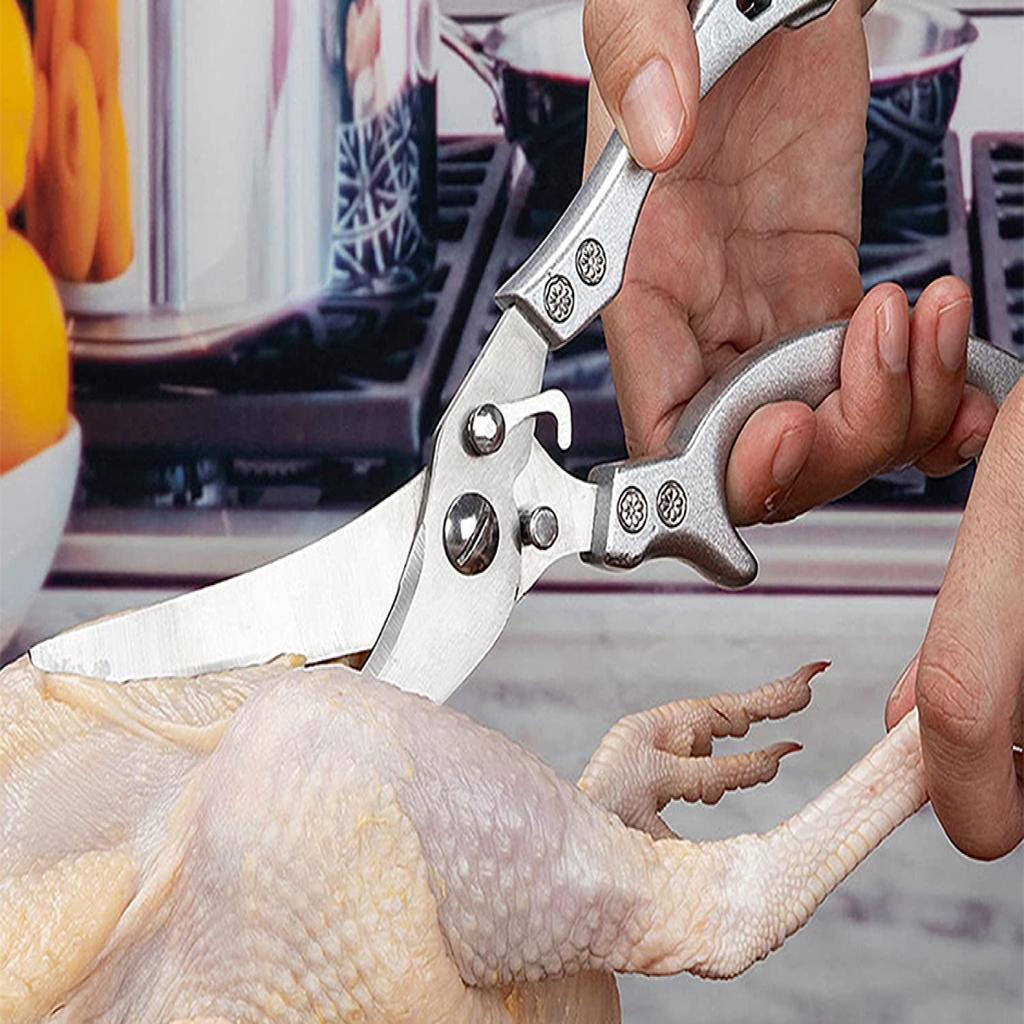 Kitchen Scissors Chicken Bone Kitchen Shears Duck Fish Cutter Stainless Steel Scissors Scale Clean Cook Scissors Knife