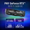 Видеокарта PNY GeForce RTX 5070 Ti 16GB с заводским разгоном, тройной вентилятор VD9079 VCG5070T16TFXPB1-O