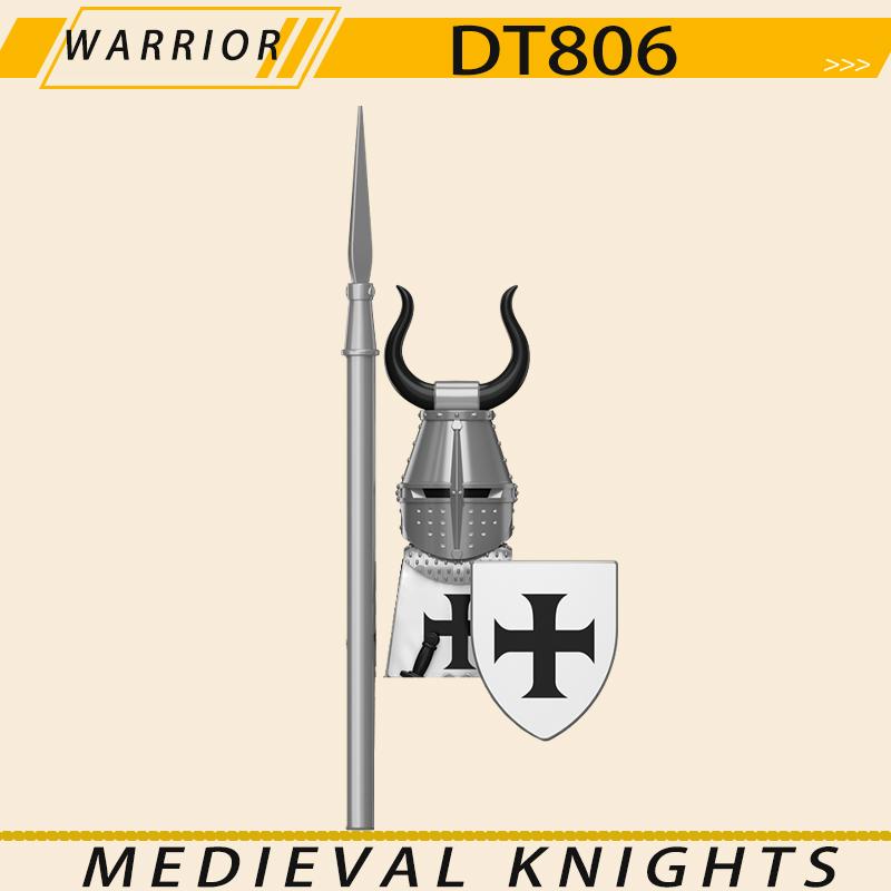 Medieval Military Jerusalem Tripoli Knight Building Blocks Castle Lionheart Hospital Teutonic Soldier Figures Warrior Bricks Toy