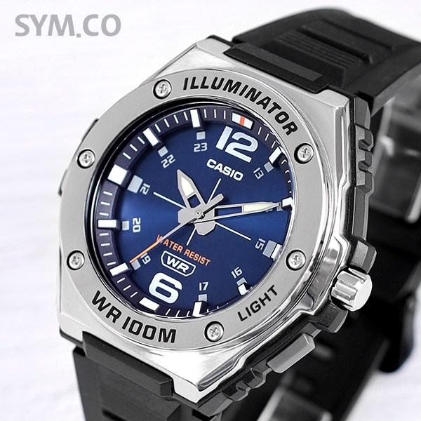 Casio Мужские повседневные аналоговые спортивные водонепроницаемые наручные часы с подсветкой