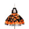 Halloween Kids' Formal Costume - Girls' Witch & Pumpkin Print Party Dress