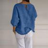 Women's' Fashion Solid Color Round Neck Short Sleeve Loose  Pullover Shirt Top