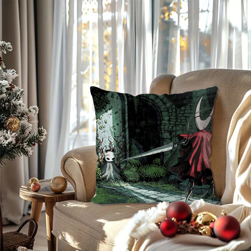 H-Hollow K-Knight Приключенческая игра Наволочка Квадратная подушка Спальня Диван Досуг Комфорт Автомобиль Гостиная Украшение дома 40X40
