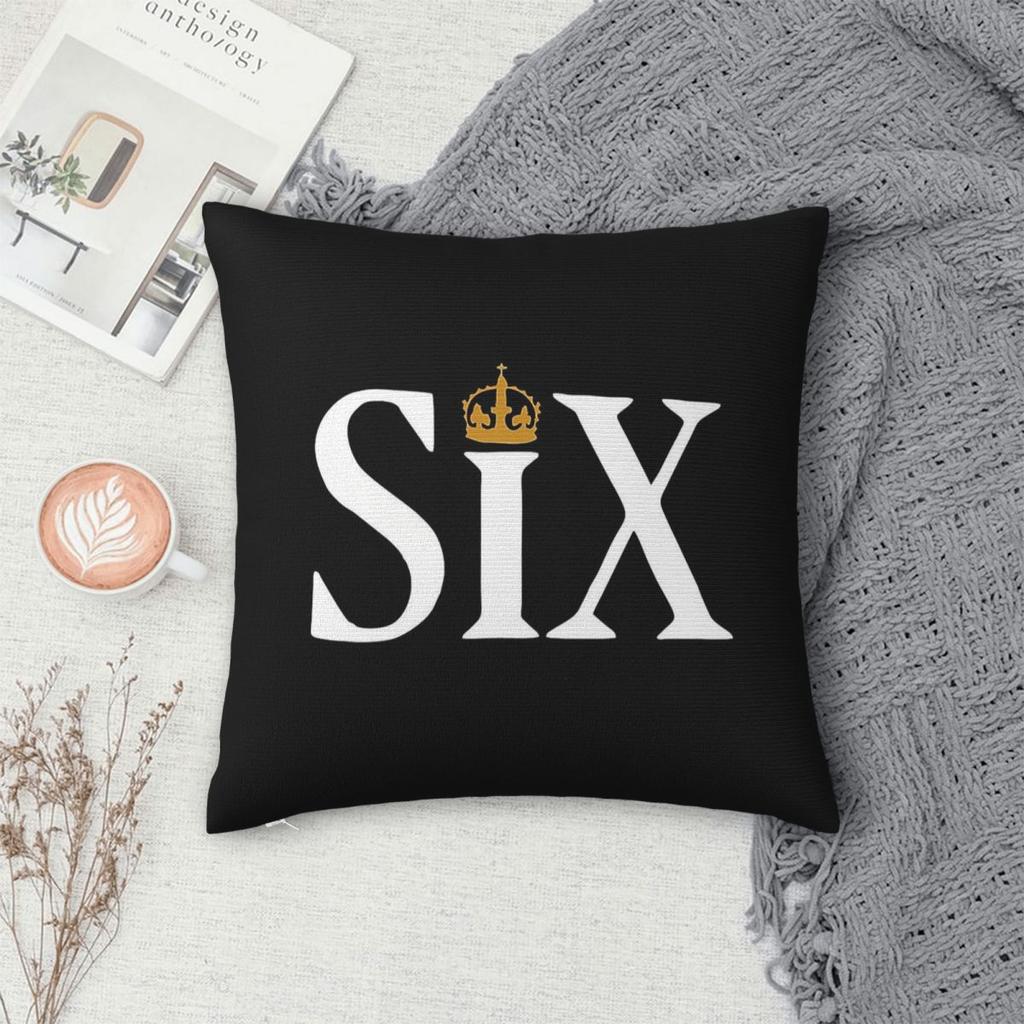 Six Musical Logo Square Pillowcase Polyester Linen Velvet Creative Zip Decor Pillow Case Home Cushion Cover 45X45