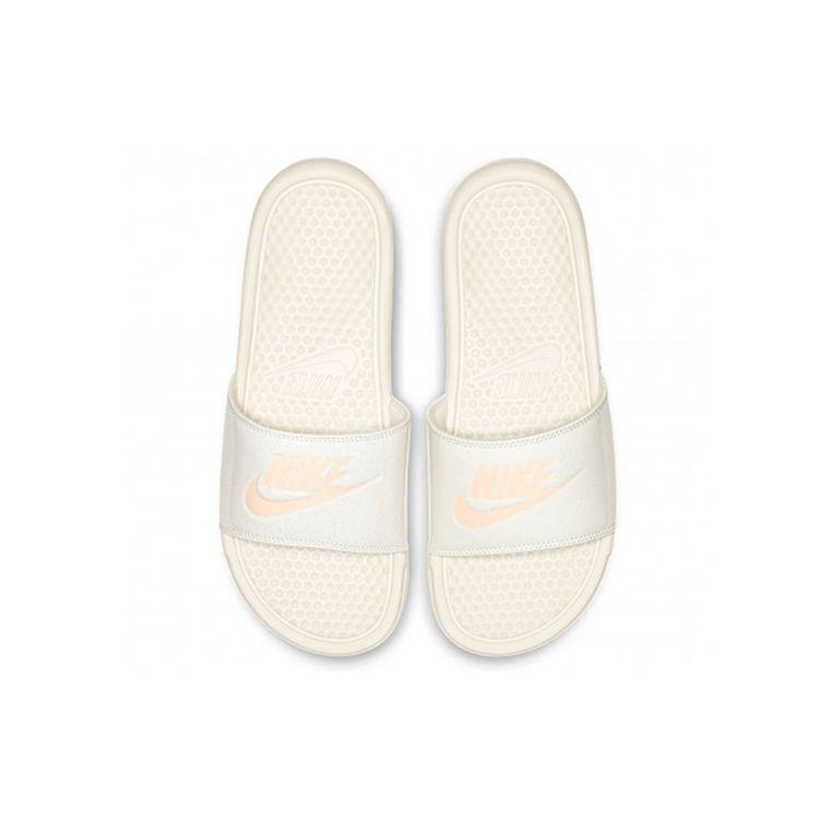 Nike Benassi JDI Fashion Comfortable Rubber Sole Slide Sandals Women Sandals Pink White 618919-021
