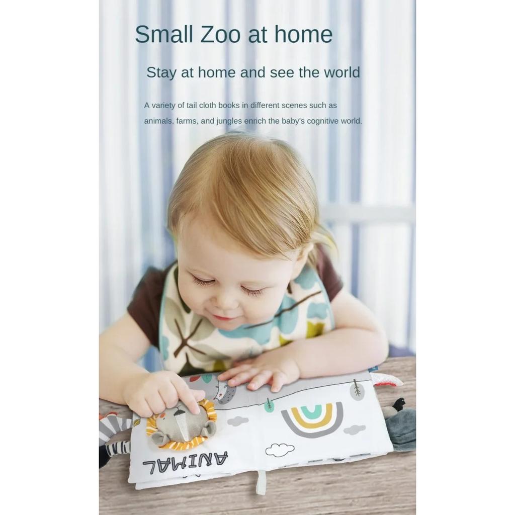 Мягкие детские книги, тихие тканевые книги, развивающие игрушки Монтессори, детские тактильные книжки с эффектом шелеста для детей от 0 до 12 месяцев