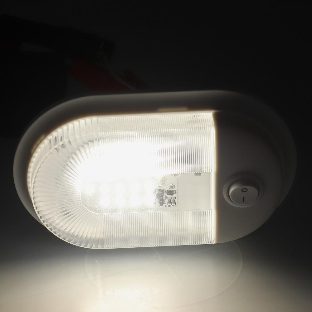 White Light LED RV Ceiling Dome Light Aluminum Plate Dome Light Vehicle Lighting