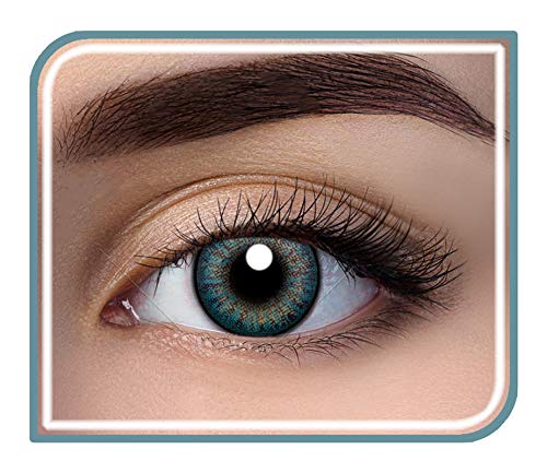 Aryan Quaterly (3 Months) 2 Pieces Zero Power Color Contact Lens (Cool Turquoise)