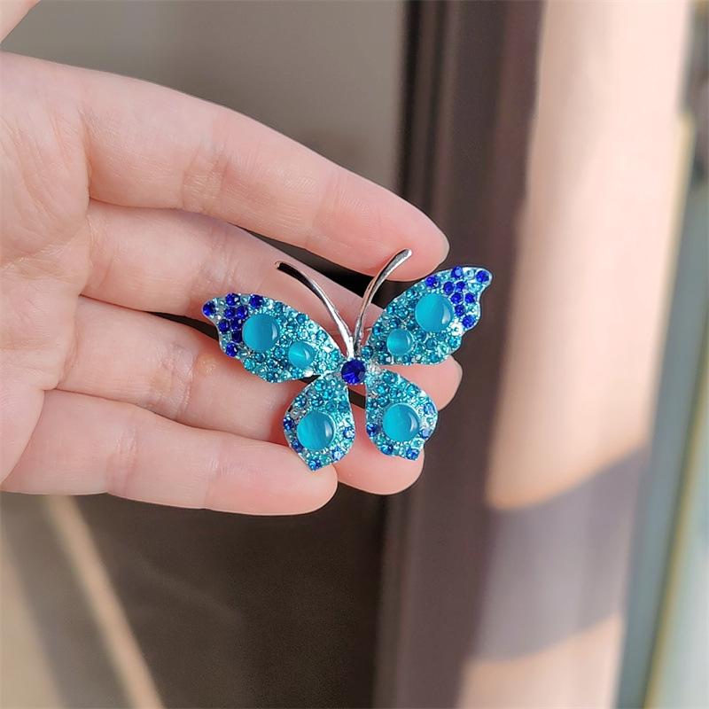 Creative Rhinestone Butterfly Brooch Femininity Fashion Coat Pin Pin Brooch Accessories