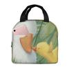 Duck Mom And Ducklings Cartoon Insulated Lunch Bag for Women Children Leakproof Food Boxes Thermal Lunch Box Tote
