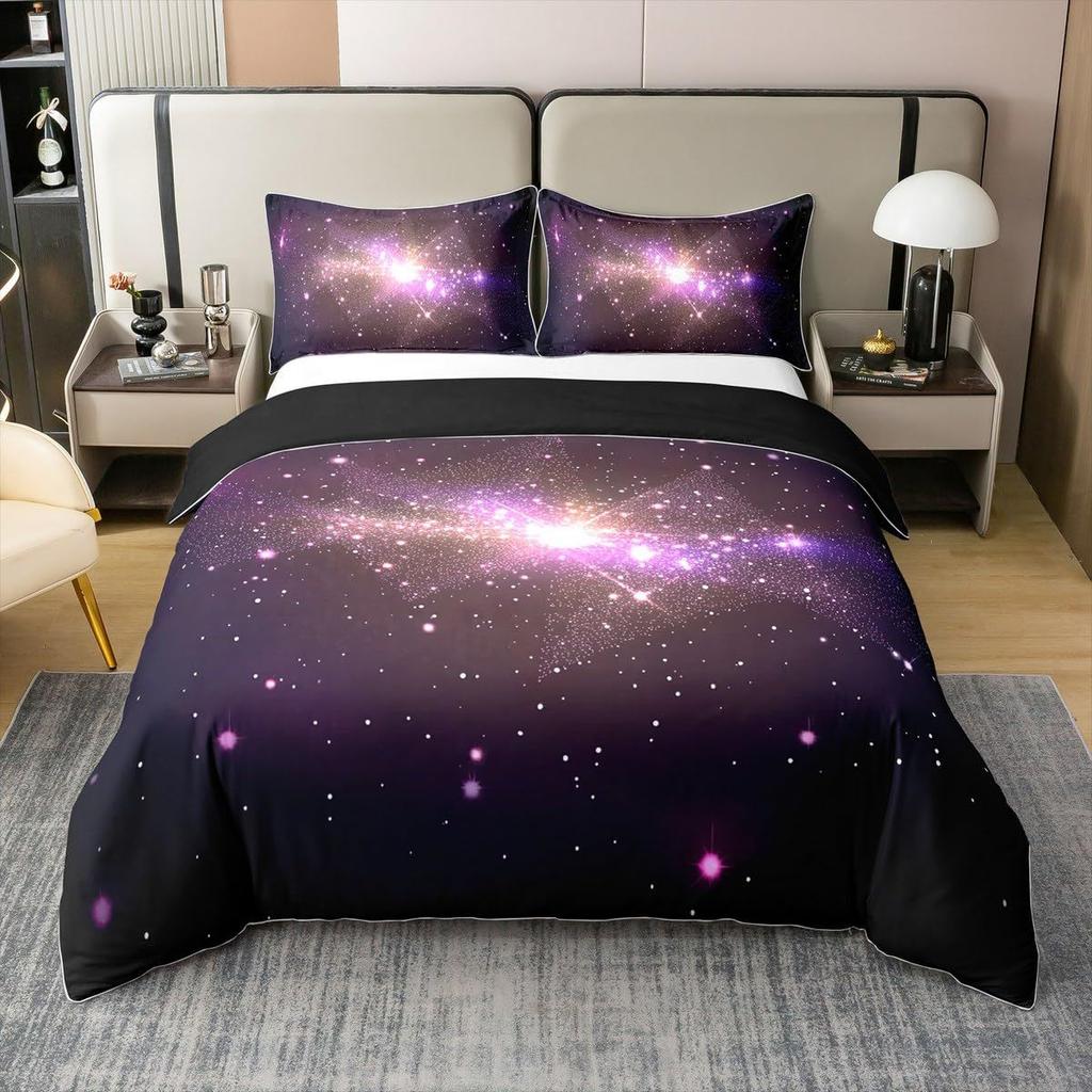 Комплект постельного белья Cosmic Galaxy, комплект из трех предметов «Сияющие звезды», «Звездное небо», комплект из трех предметов «Галактика»
