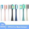 Sonic Toothbrush Vacuum Bristle 7pcs Replacement Heads For Oclean Flow/x/ X Pro/ Z1/ F1/ One/ Air 2 /se Brush Heads Soft Dupont