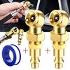 Portable Air Chucks Solid Metal Closed Ball Air Chuck 1/4Inch NPT Standard Quick Plug Tire Inflator Gauge Nozzle Metal 2PCS
