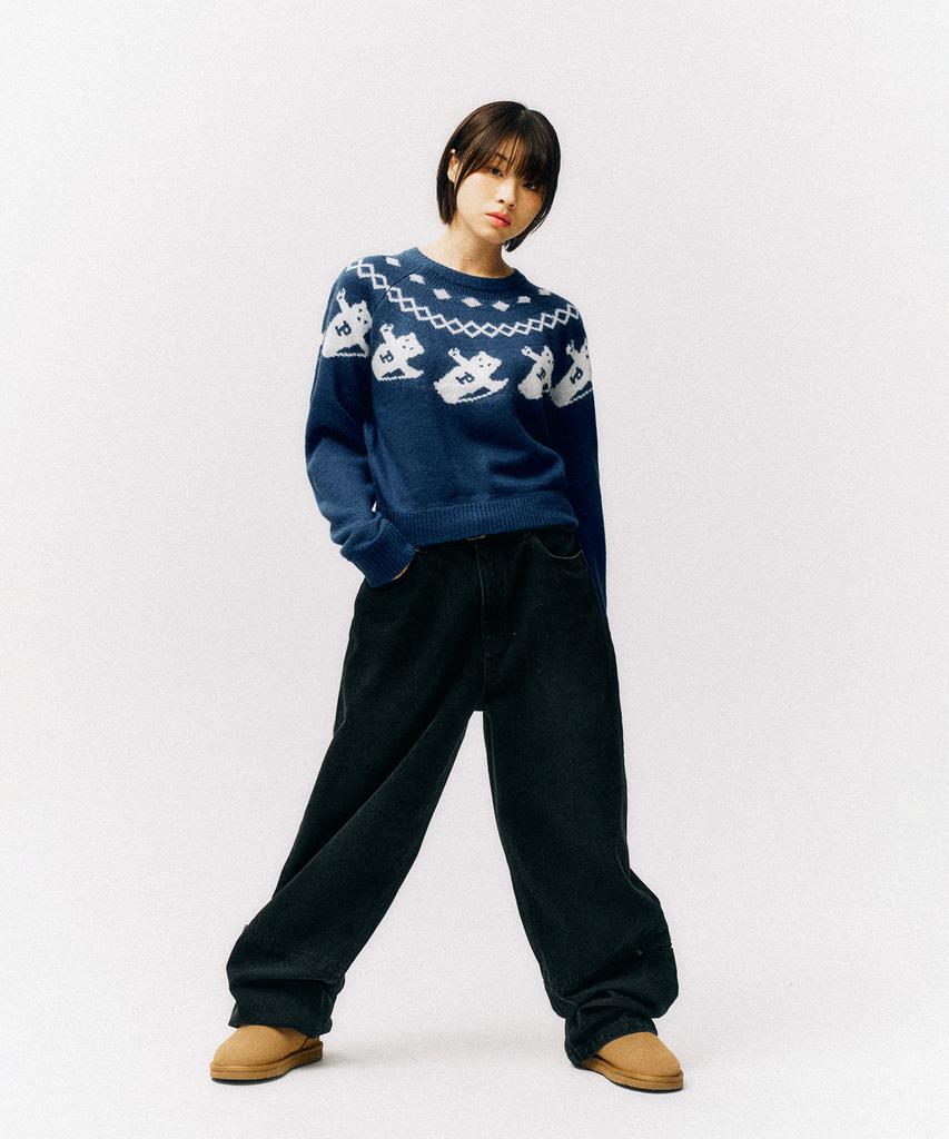 PHYSICAL DEPARTMENT Yoga Bear Nordic Knit_Pink