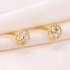 Fashion Jewelry Small Diamond Stud Earrings Han Edition Contracted Zircon Earrings Woman Fairy Circle Crystal Earrings