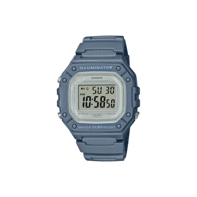 Casio ЦИФРОВЫЕ Кварцевые Часы Унисекс Черный Циферблат W-218HC-2AV&