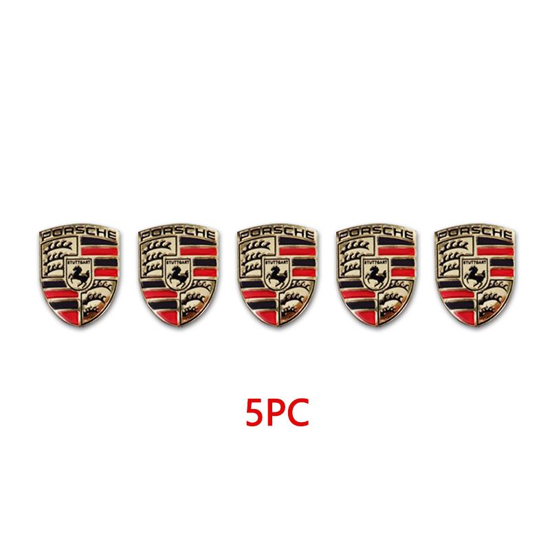 AABKW1 1cm Car Remote Key Stickers Badge Emblem Car Accessories For Porsche Cayenne Panamera Macan 911 718 Taycan Boxster Cayman 918