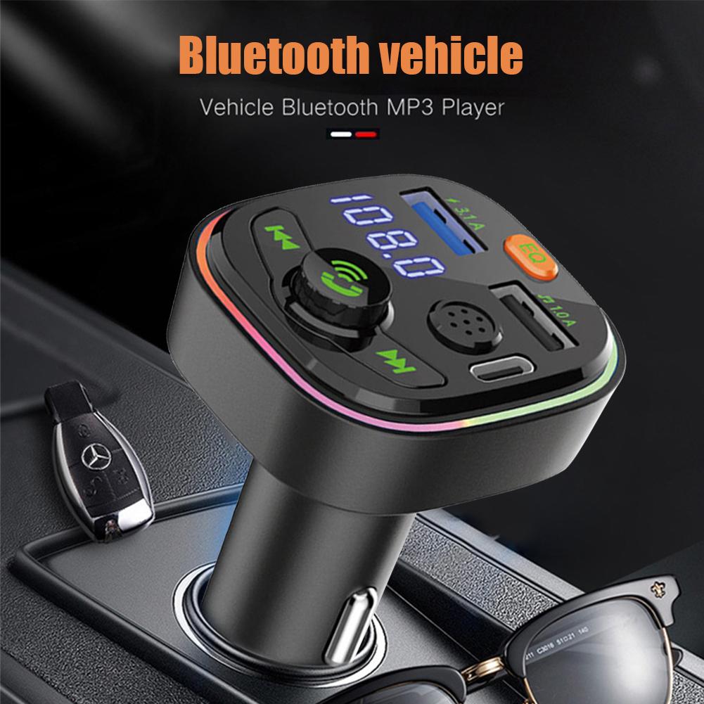 Беспроводной FM-трансмиттер Bluetooth 5.0 Дисплей Быстрая зарядка 20 Вт Двойное USB-зарядное устройство 4.1A Комплект громкой связи для автомобиля FM-модулятор Эквалайзер одной кнопкой
